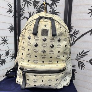 MCM Stark Stud Leather Backpack